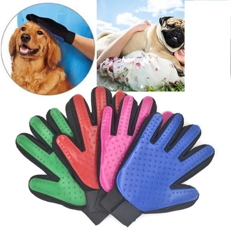 Luva para animais de estimação, luva de silicone para banhos de cães e gatos. Escova de cabelo e remoção de pelos de cães e gatos!