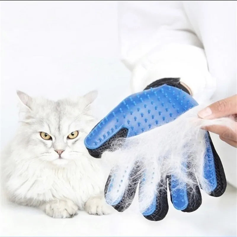 Luva para animais de estimação, luva de silicone para banhos de cães e gatos. Escova de cabelo e remoção de pelos de cães e gatos!